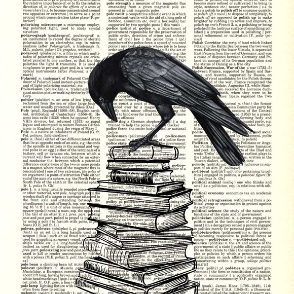 Raven Crow on Books DICTIONARY ART PRINT - Vintage Wall Decor Poster - Picture 5 of 12